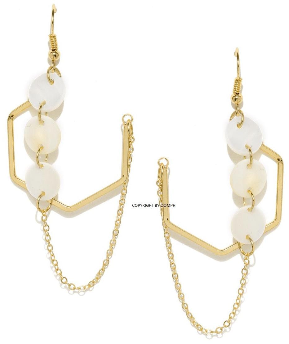 

OOMPH Gold Shell Tassel Fashion Drop Earrings for Women Girls True Tassel Collection