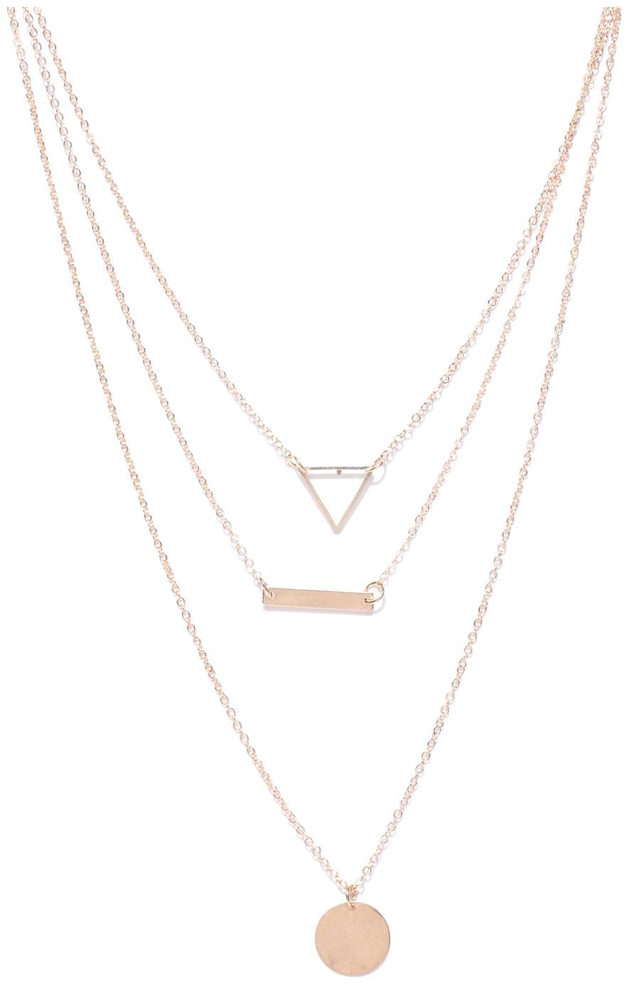 

OOMPH Jewellery Gold Tone Multi Layer Delicate Necklace for Women Girls