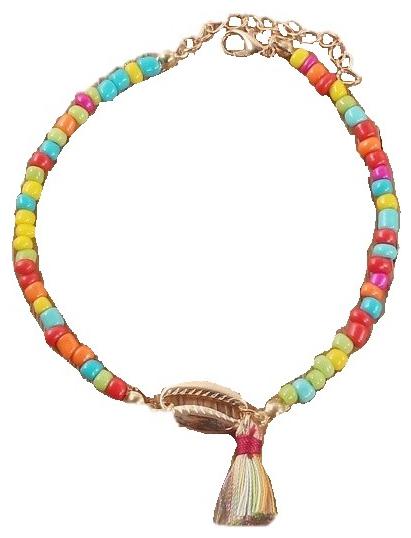 

OOMPH Jewellery Multi Handmade Beads Sea Shell Fashion Charm Anklet for Women Girls