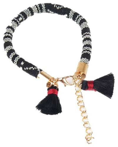 

OOMPH Jewellery Black White Tassel Fashion Bracelet