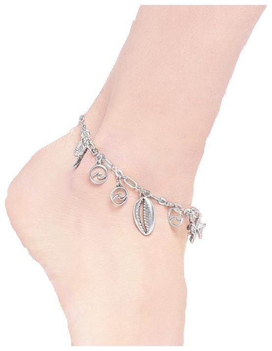 

OOMPH Jewellery Antique Silver Bohemian Charm Fashion Anklet For Women Girls