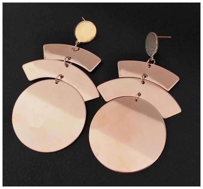 

OOMPH Jewellery Gold Tone Oversized Geometric Drop Fashion Earrings