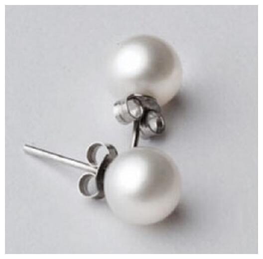 

OOMPH Jewellery White Pearl Ear Office-Wear Fashion Stud Earrings For Women Girls