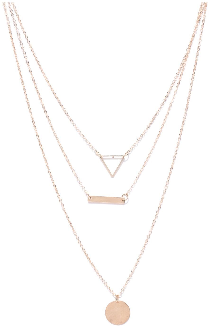 

OOMPH Jewellery Gold Tone Multi Layer Delicate Fashion Necklace for Women Girls