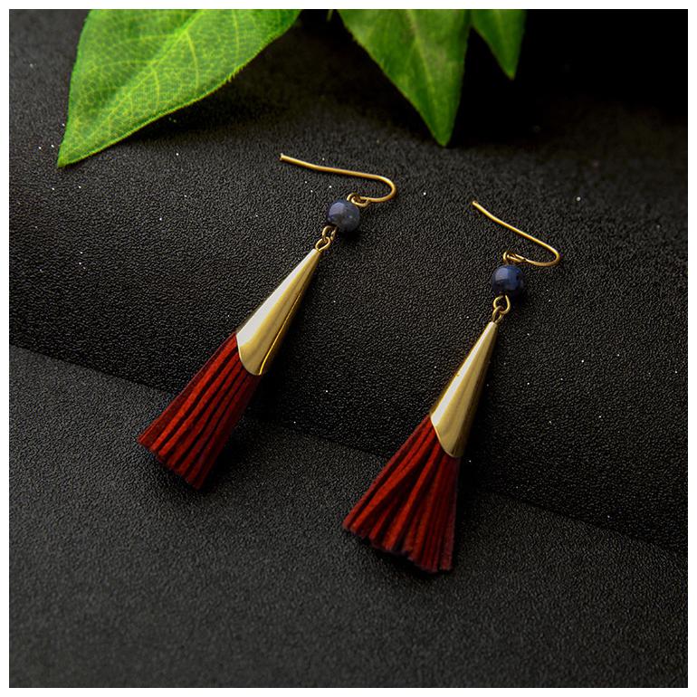 

OOMPH Jewellery Maroon Tassel styled with Bead Drop Fashion Earrings For Women Girls