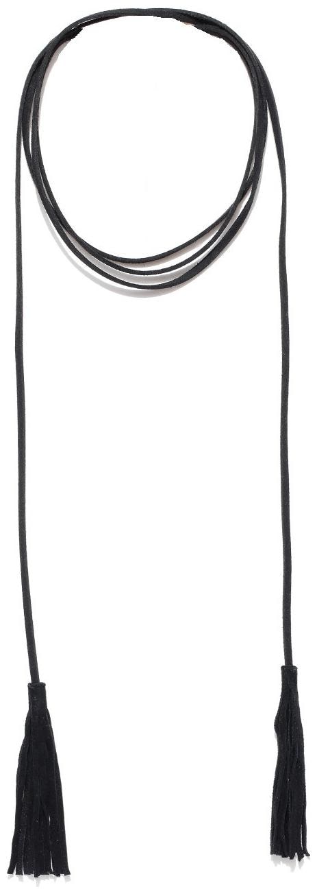 

OOMPH Jewellery Black Tie-up Multi Layer Fashion Necklace For Women Girls