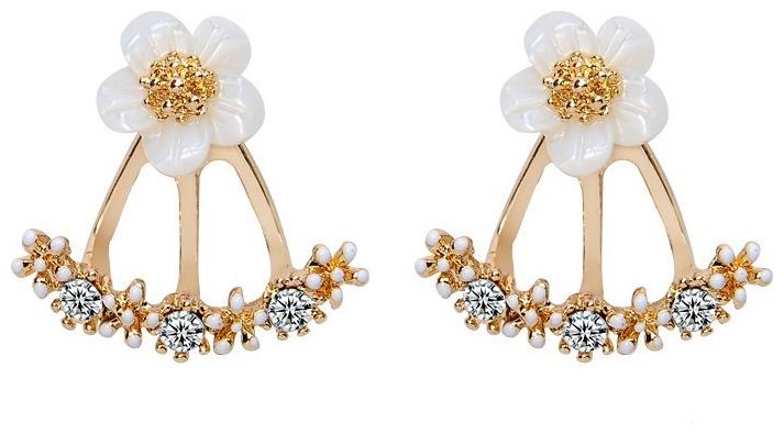 

OOMPH Women Brass Layered Style Earring