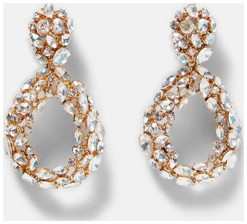

Oomphelicious Jewellery Gold Plated Cubic Zirconia Teardrop Shape Party Drop Fashion Earrings
