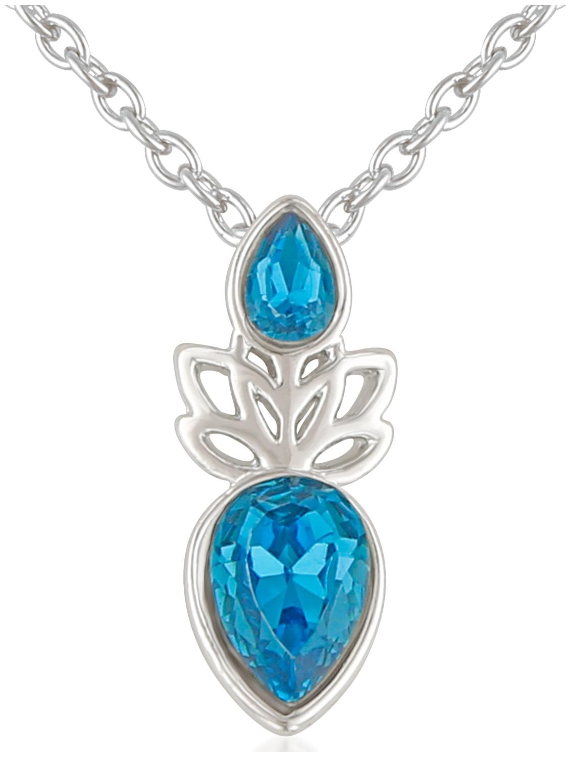 

Mahi Christmas Special Inverted Pear Solitaire Blue Crystal Pendant for girls and women PS2193713RBlu