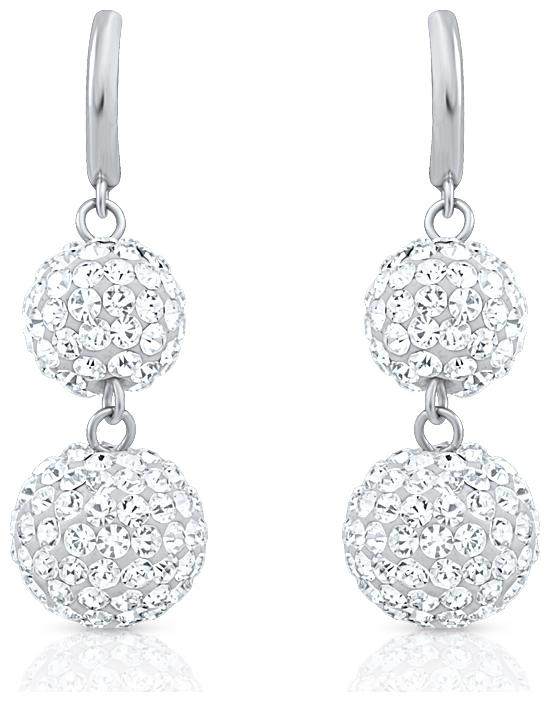 

Mahi Rhodium Plated Scintillating Glamor Earrings With Crystal Er2193105R