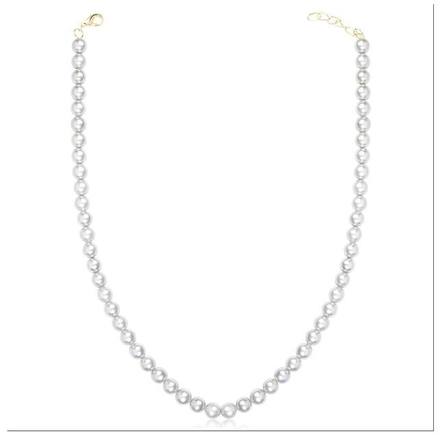 Mahi Super White Artificial Pearl Necklace For Women Nl2109605G