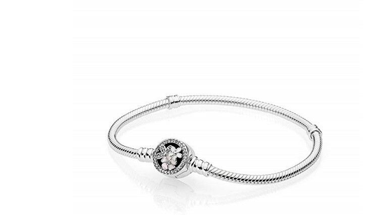 

PANDORA Poetic Blooms Bracelet Mixed Enamels Clear CZ 18 Centimeters