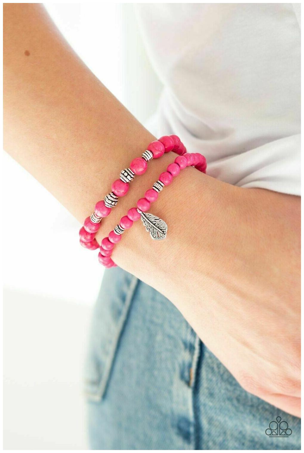 

PAPARAZZI DESERT DOVE PINK BRACELET