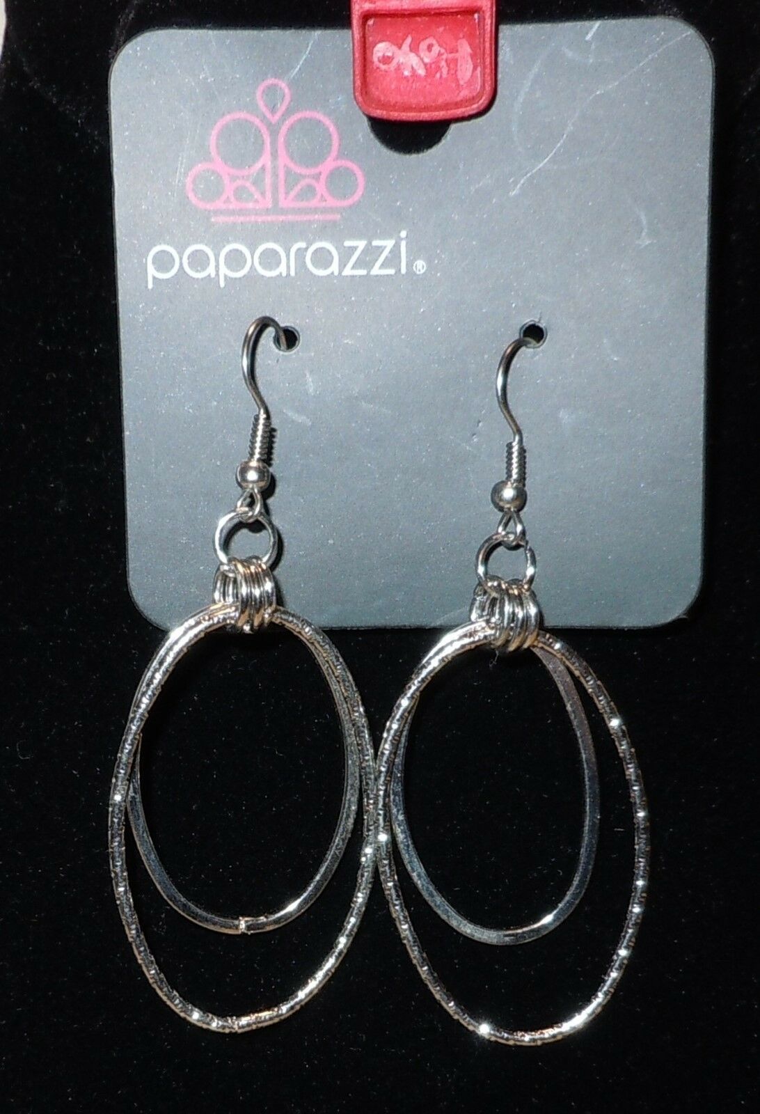 

Paparazzi silver ovals fishhook earrings NWT