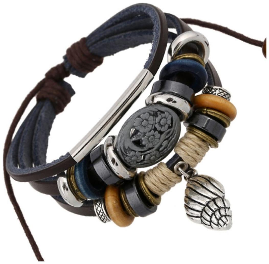 

Paragraphs latest best-selling beaded leather bracelet manufacturers selling hot recommend leather bracelet (J066)