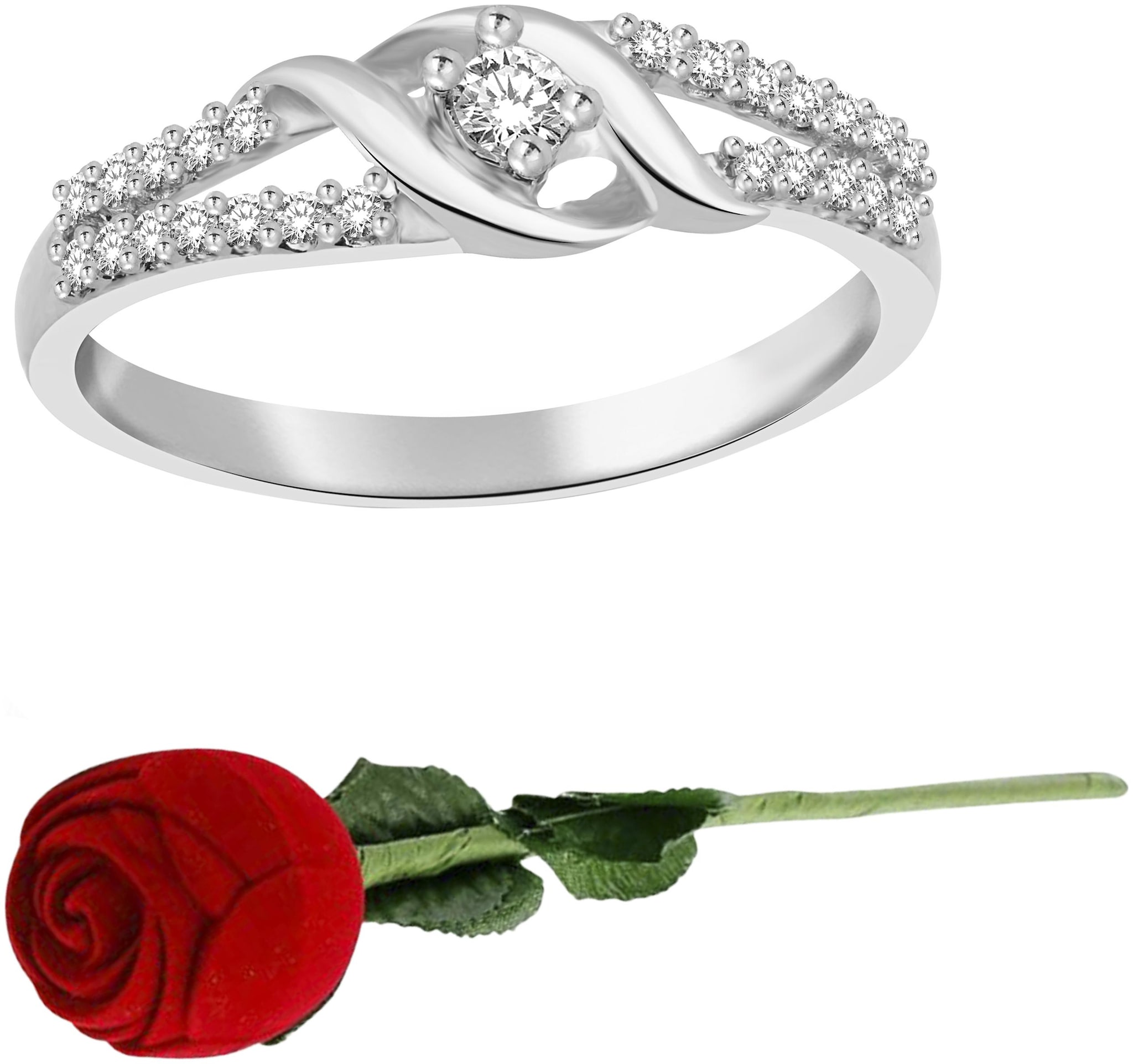 

PARI ENTERPRISES American Diamond Finger Ring For Women