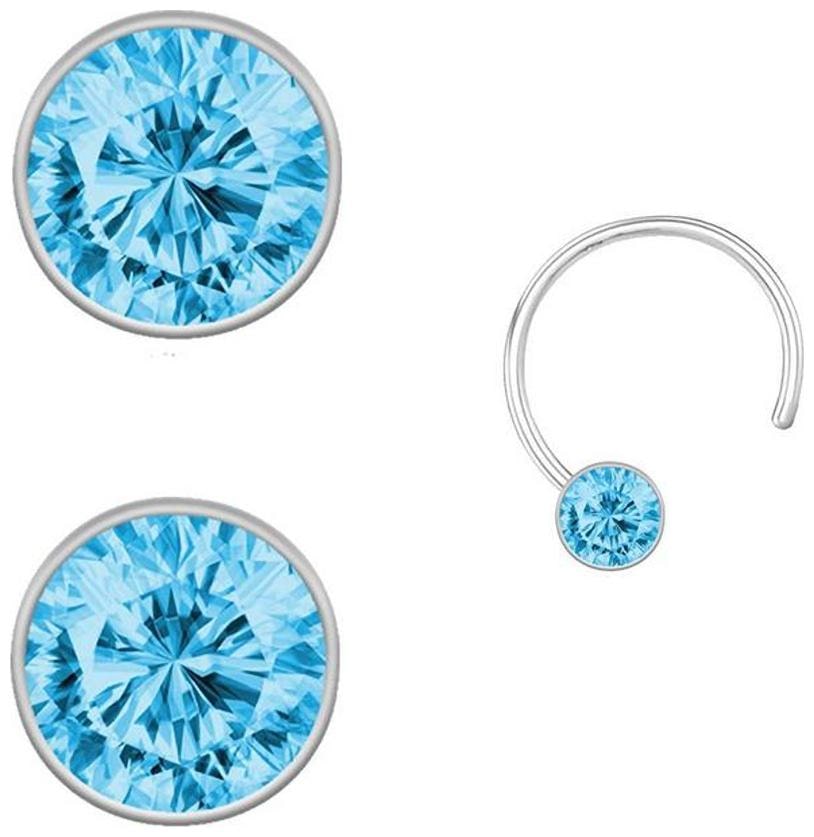 

PeenZone 92 5 Sterling Silver Earrings and Nose Pin Combo For Women Girls