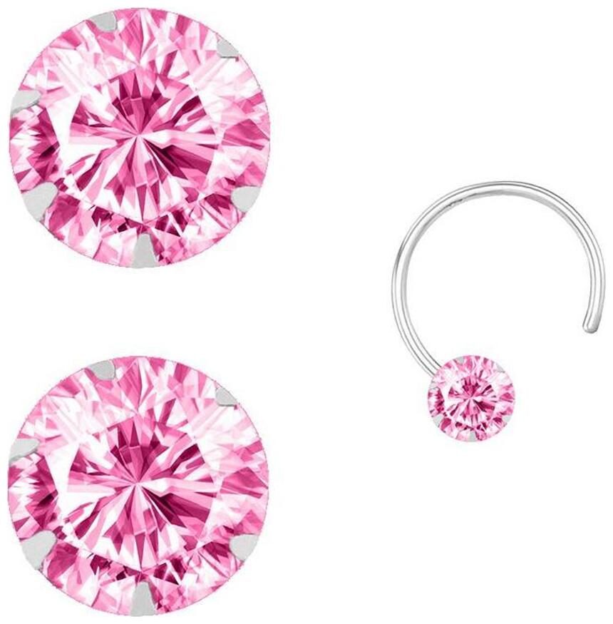 

PeenZone 92 5 Sterling Silver Earrings and Nose Pin Combo For Women Girls