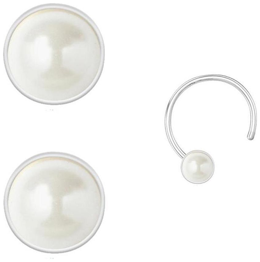

PeenZone 92 5 Sterling Silver Earrings and Nose Pin Combo For Women Girls