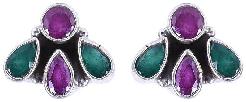

PeenZone 92 5 Sterling Silver Emerald Earrings For Women Girls