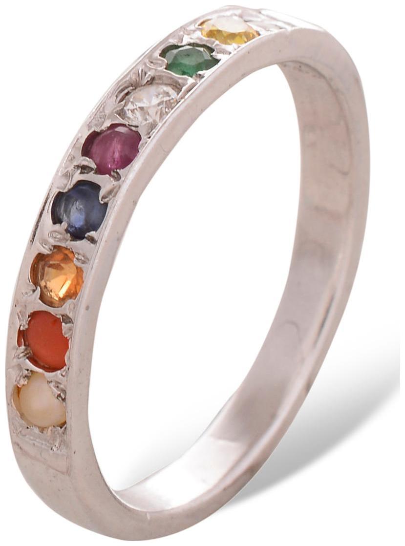 

PeenZone 92 5 Sterling Silver Navratna Ring For Unisex