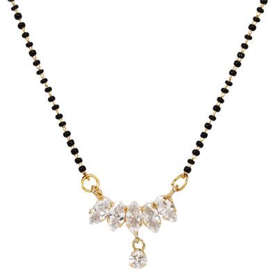

Penny Jewels Alloy Party Wear Latest Designer Traditional Stone Stylish Mangalsutra For Women Girls