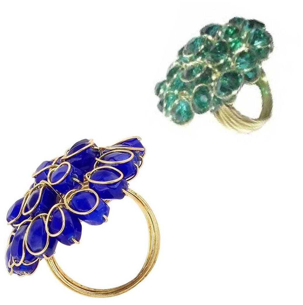 

Penny Jewels Alloy Party Wear Antique Traditional Stone Stylish Combo Ring For Women Girls (Adjustable)