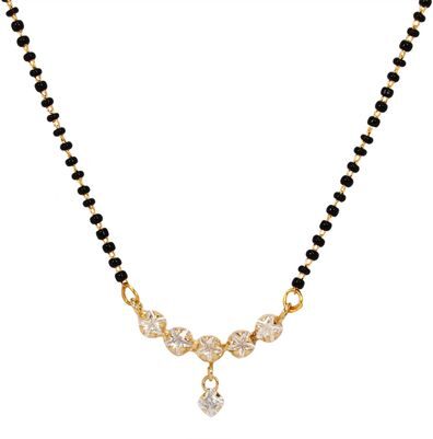 

Penny Jewels Alloy Party Wear Sparkling Traditional Stone Latest Mangalsutra For Women Girls