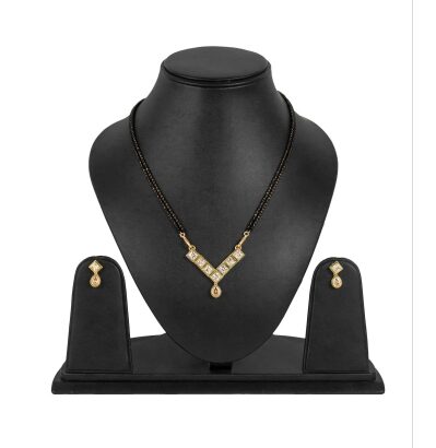 

Penny Jewels American Diamond Designer Traditional Princess Mangalsutra Set