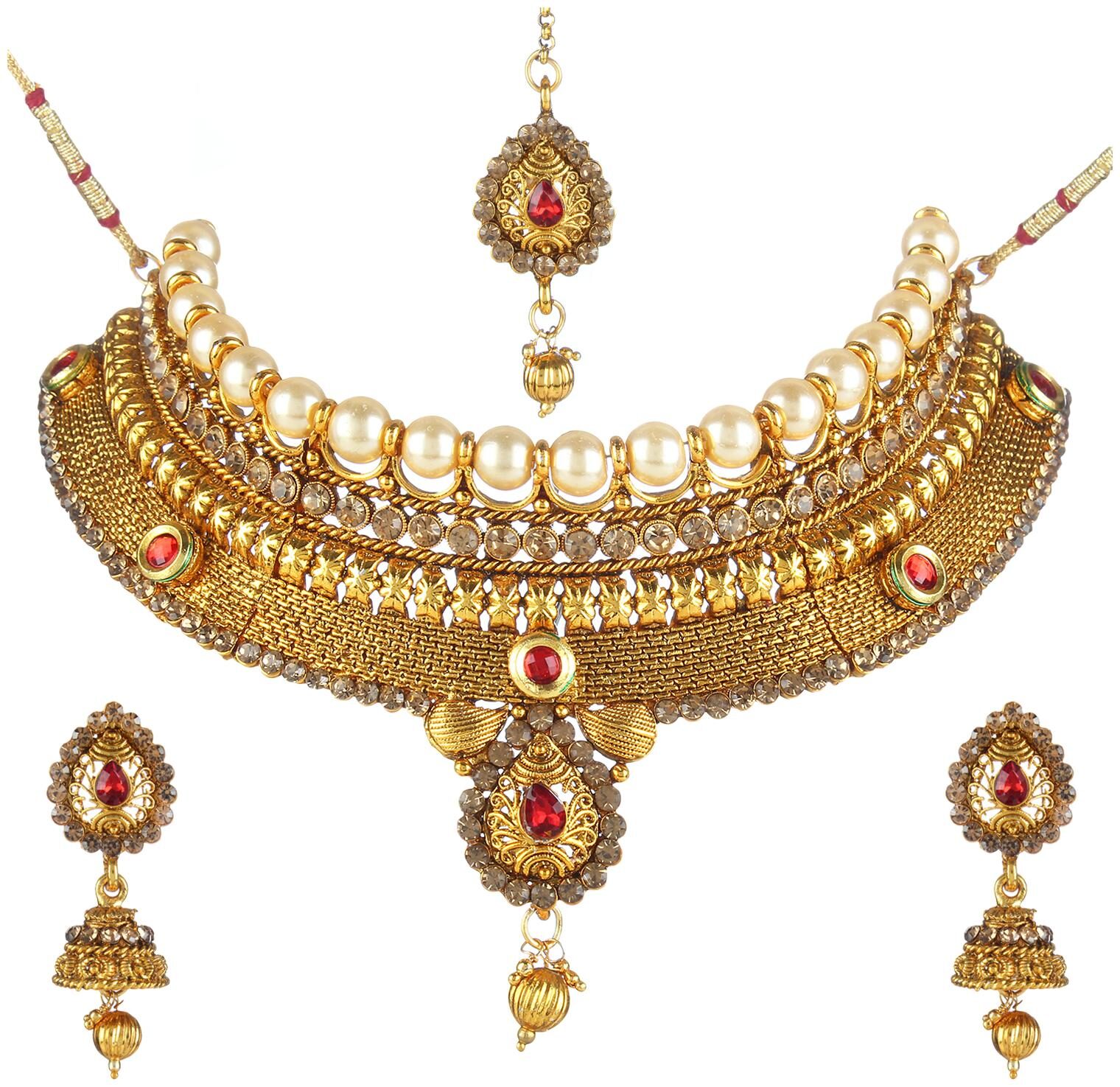 

Penny Jewels Alloy Designer Beautiful Necklace Set For Women Girls