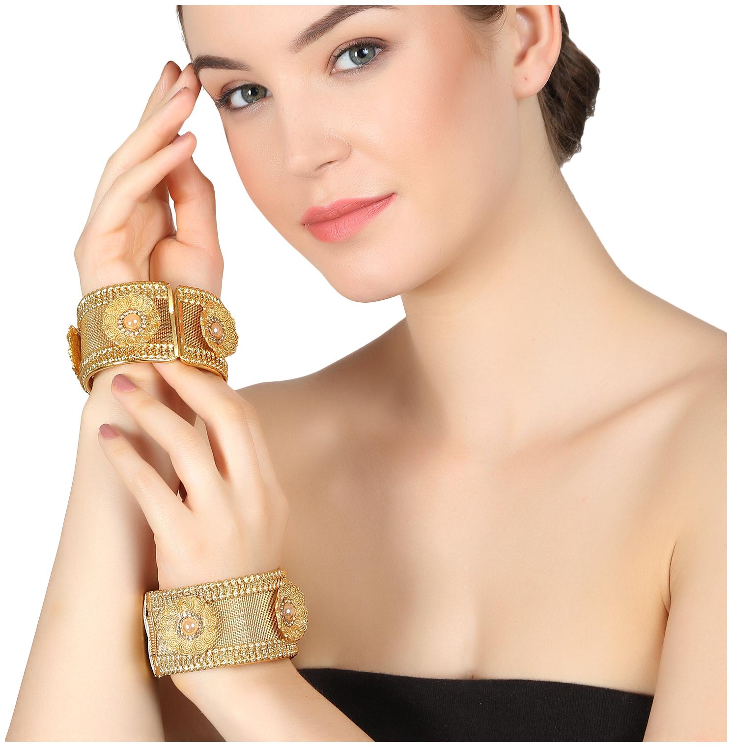 

Penny Jewels Alloy Fashion Designer Beautiful Bangles Set For Women Girls