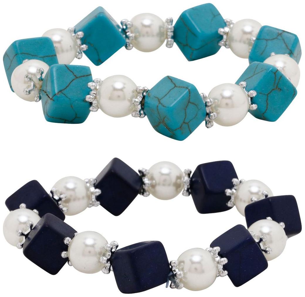 

Penny Jewels Alloy Party Wear Antique Unique Colorful Bracelets Set For Women Girls (Pair Of 2)