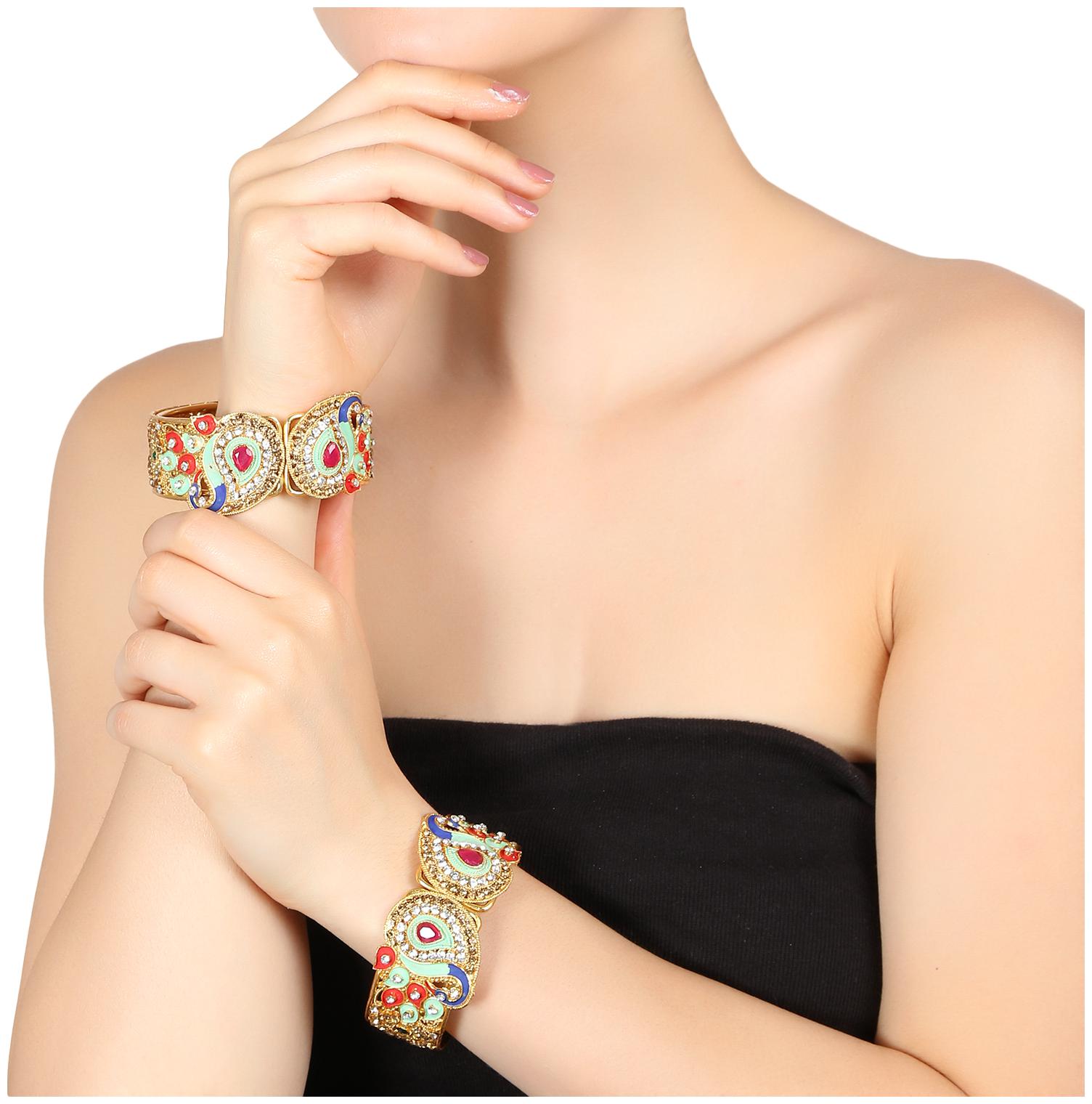 

Penny Jewels Alloy Fashion Designer Beautiful Bangles Set For Women Girls