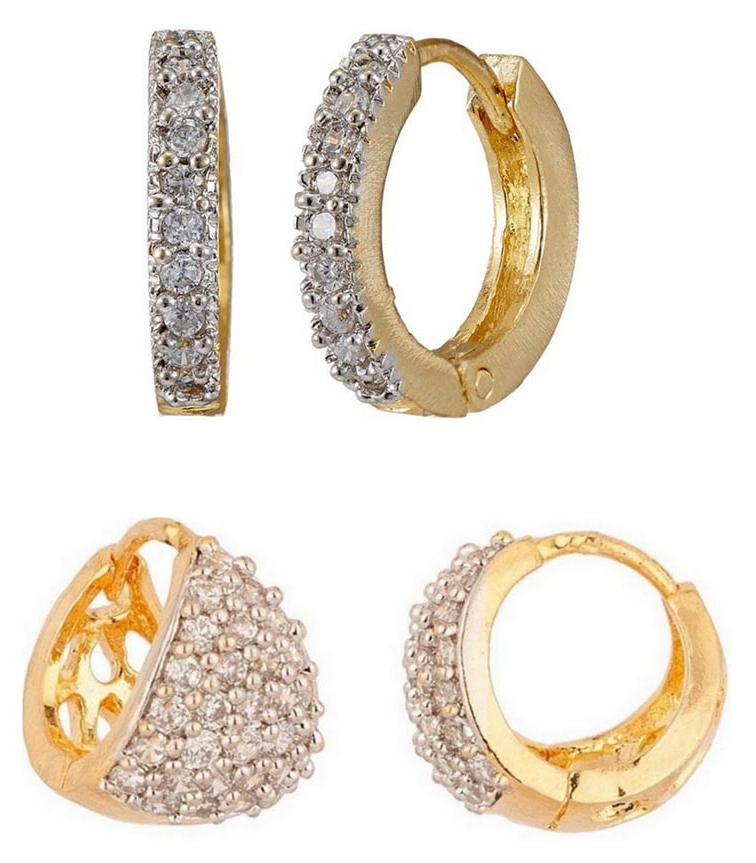 

Penny Jewels American Diamond 2 Earring Set