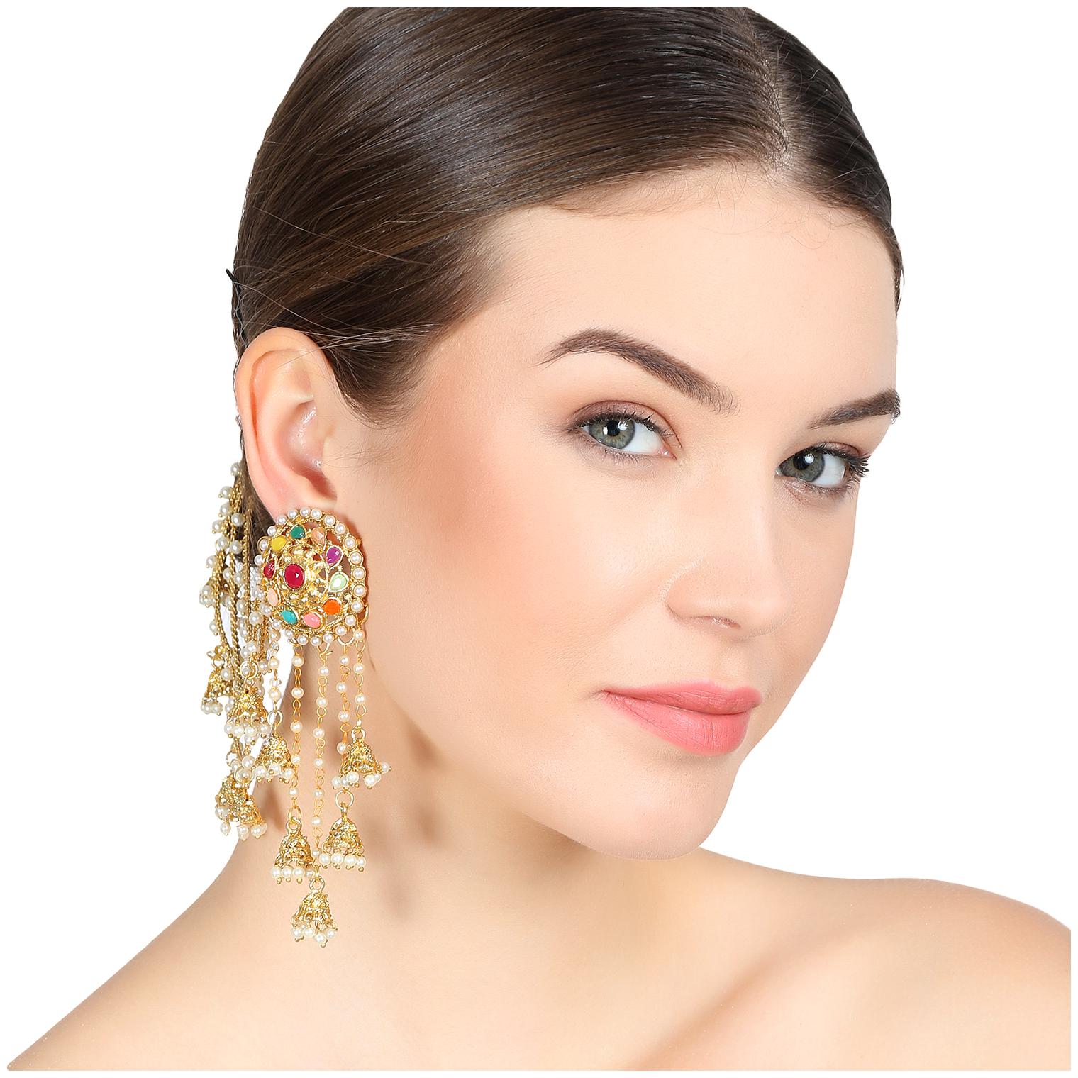 

Penny Jewels Alloy Fancy Party Wear Bahubali Earring For Women Girls