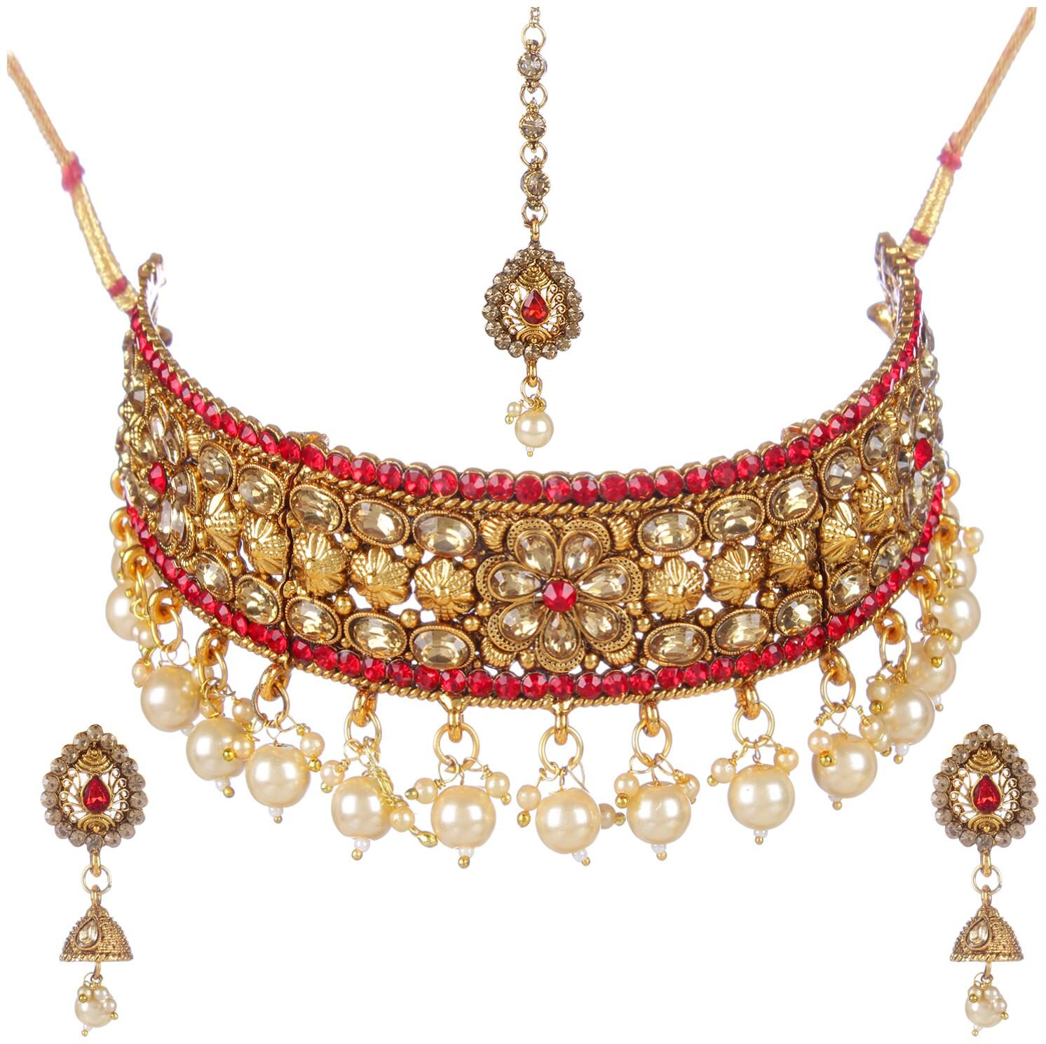 

Penny Jewels Alloy Party Wear Fancy Jewellery Set