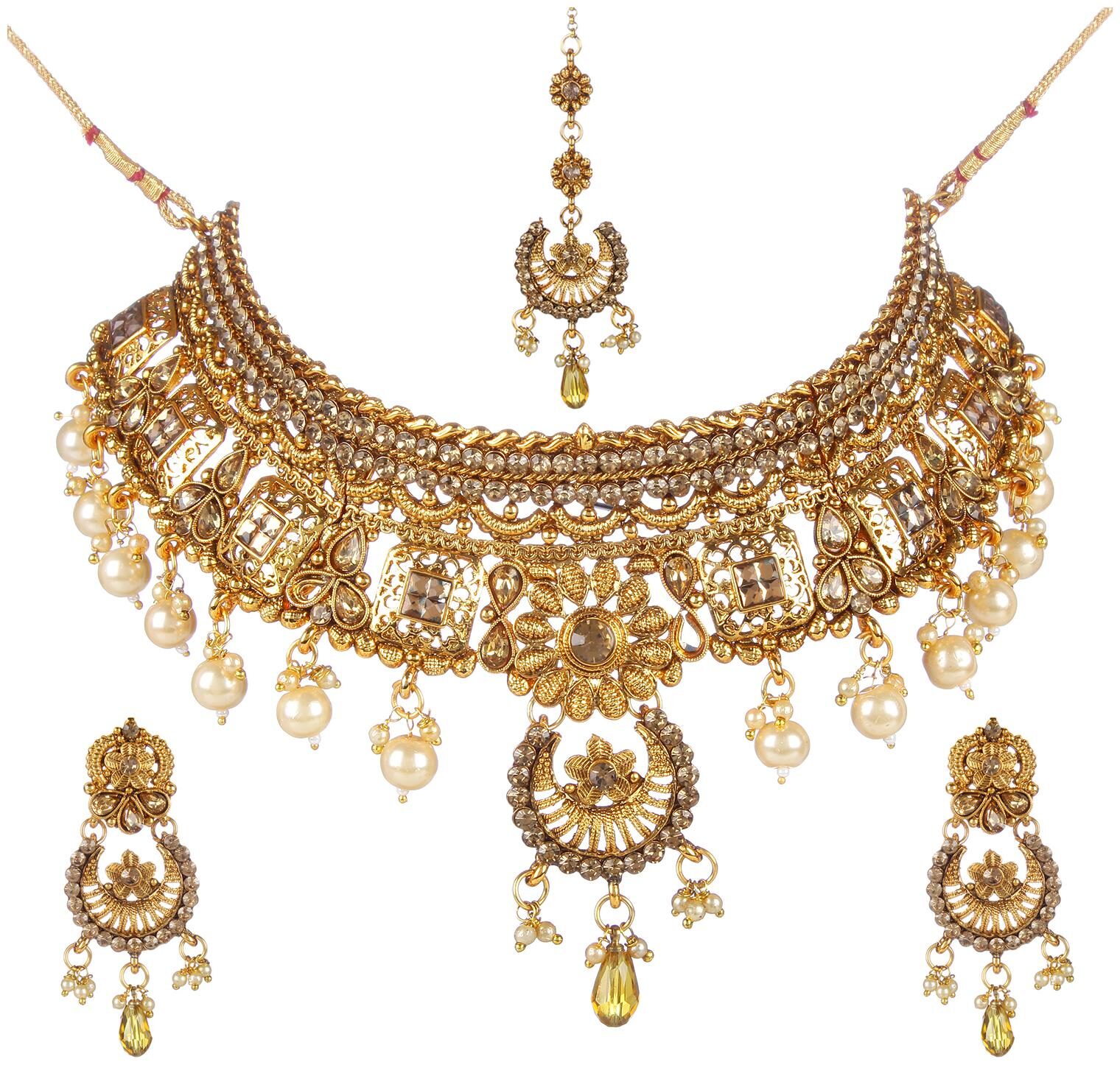 

Penny Jewels Alloy Gold Plated Latest Jewellery Set