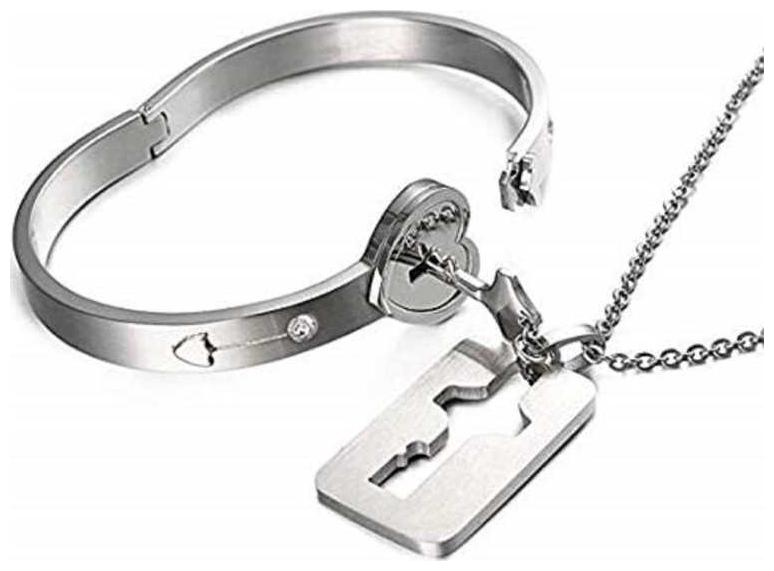 

Penny Jewels Silver Plated Beautiful Couple Combo Bracelets Pendant