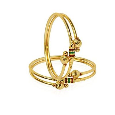 

Penny Jewels Alloy Contemporary Gold Plated Antique Stylish Golden Bangles Set For Women Girls (Pack Of 2)