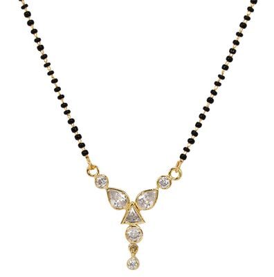 

Penny Jewels Alloy Party Wear Wedding Latest Designer American Diamond Stylish Mangalsutra For Women Girls