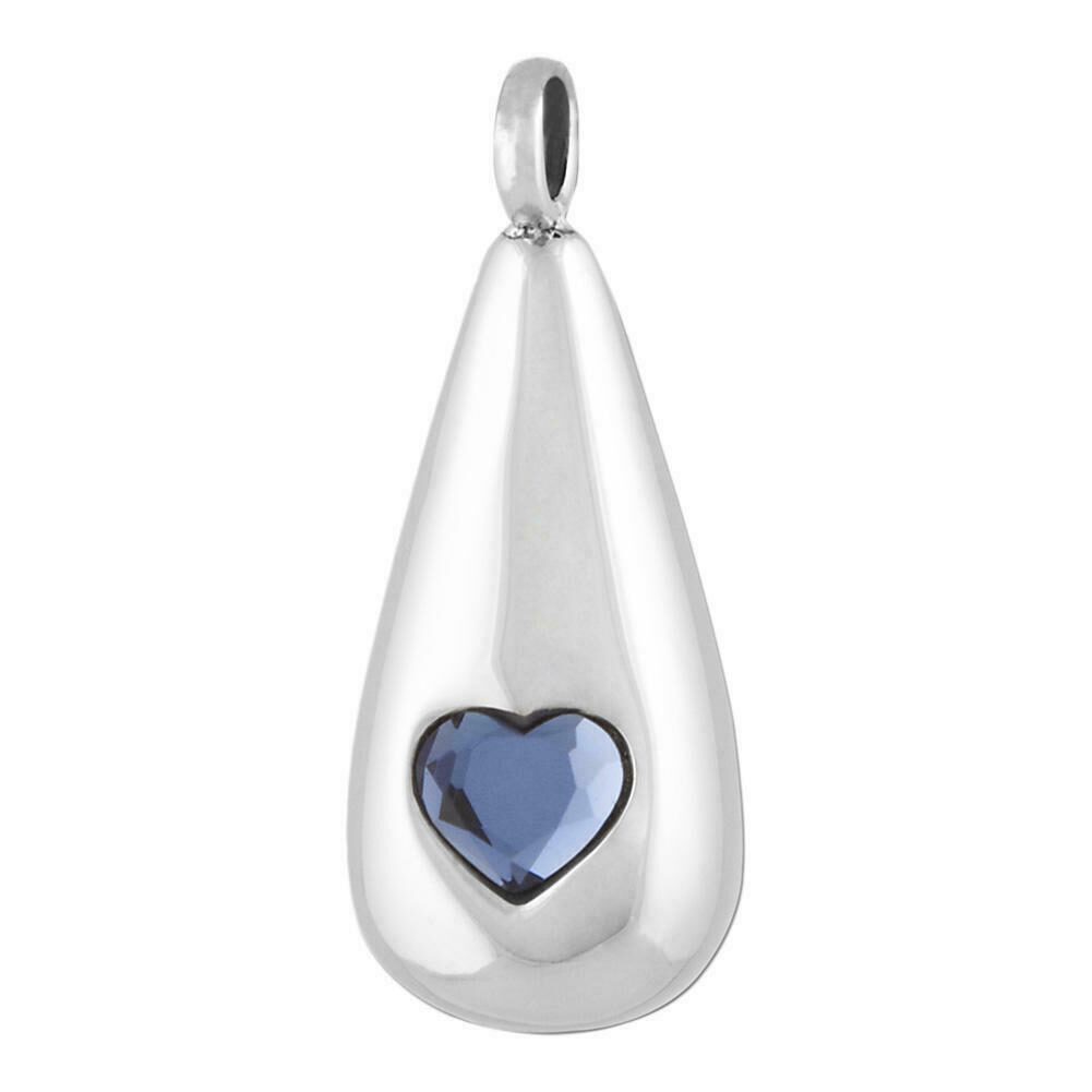 

Perfect Memorials Loving Tear Sapphire Stainless Steel Cremation Jewelry