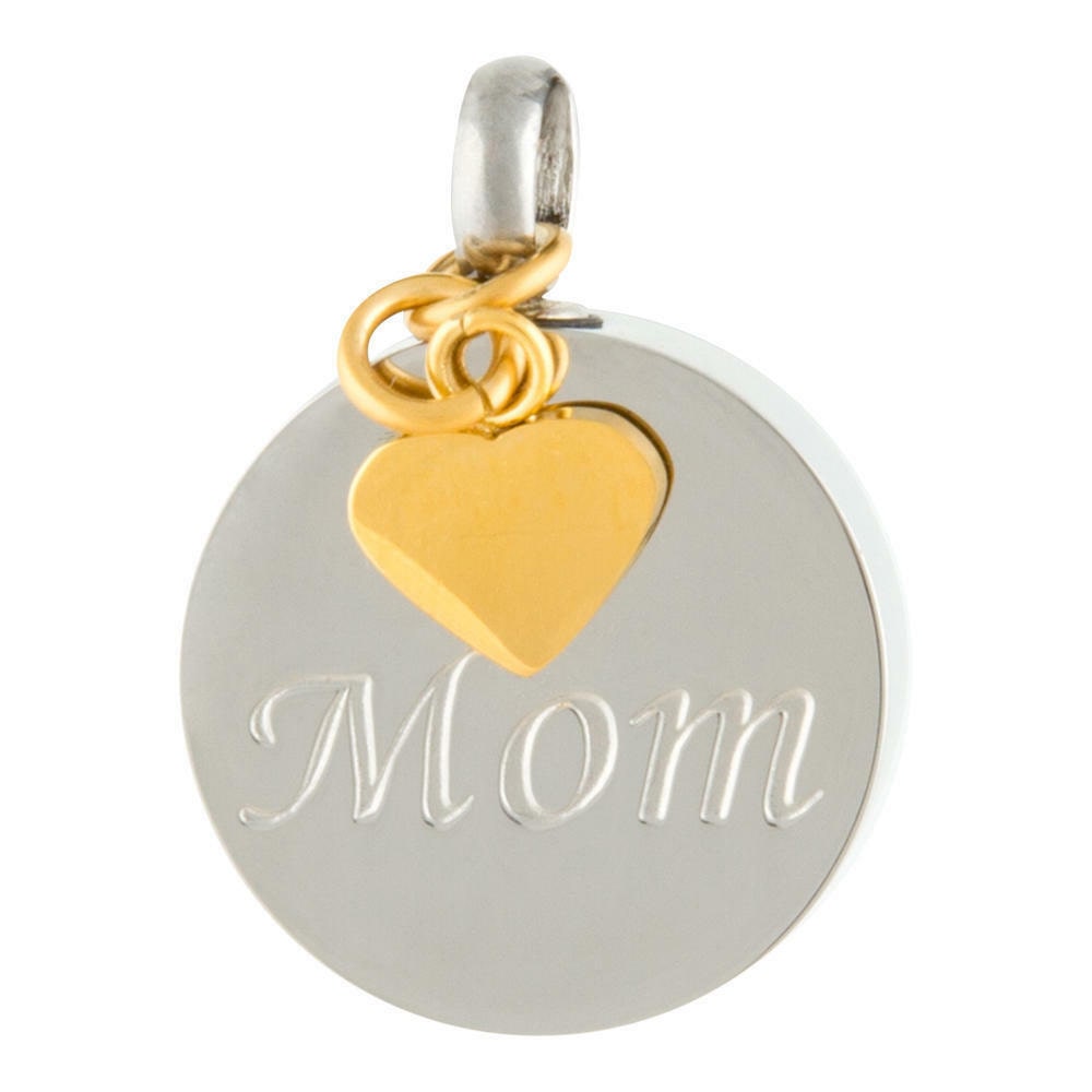 

Perfect Memorials Round Reflections Mom Stainless Cremation Jewelry