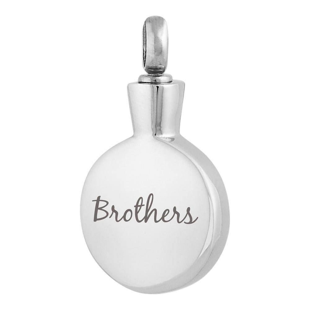 

Perfect Memorials Brothers Round Stainless Steel Cremation Jewelry