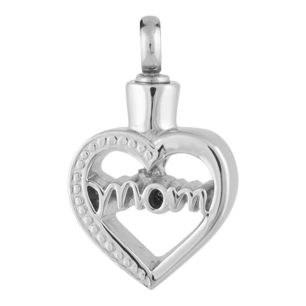 

Perfect Memorials Forever Mom Heart Stainless Steel Cremation Jewelry