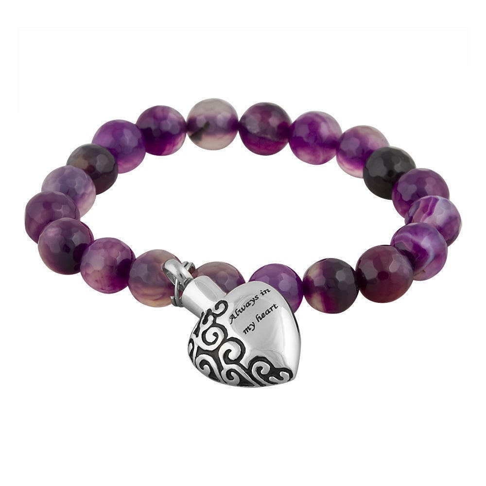 

Perfect Memorials Always In My Heart Stainless Steel Charm Bracelet
