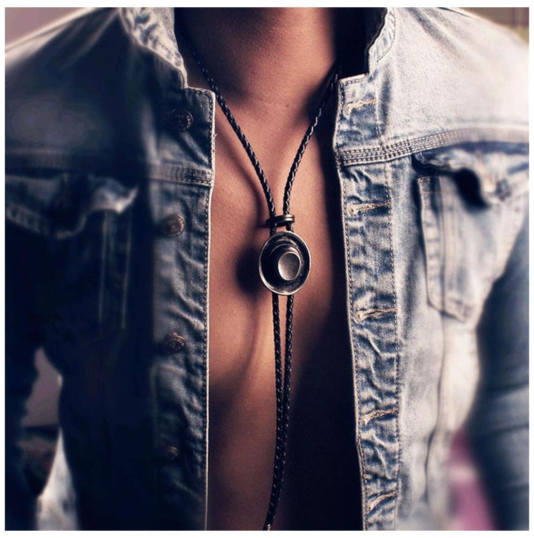 Buy Phenovo Hot Indian Cap Bolo Tie Dance Rodeo Western Cowboy Bola Tie Necktie Necklace Online at Low Prices in India - Paytmmall.com