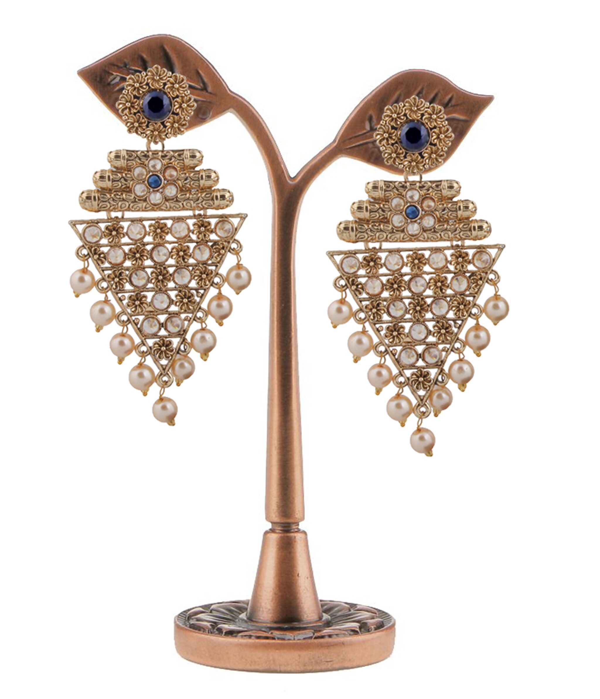 

Piah Fashion Stylish Royal Blue Earrings pearl Earring for Women