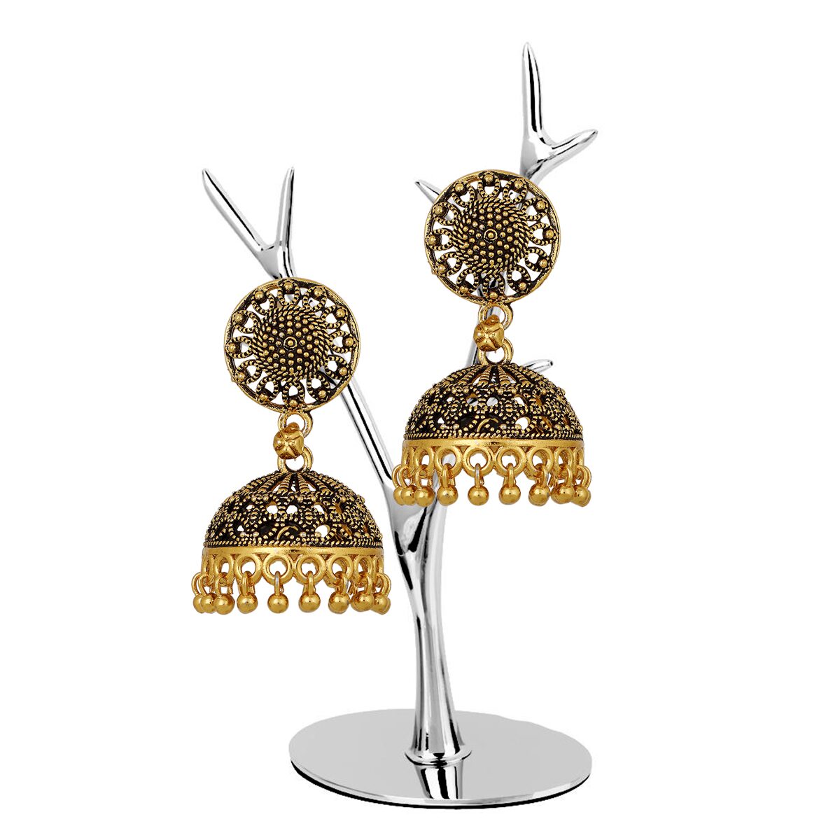 

Piah Fashion Dazzling Anti-Oxide Jumkhi Earrings For Women