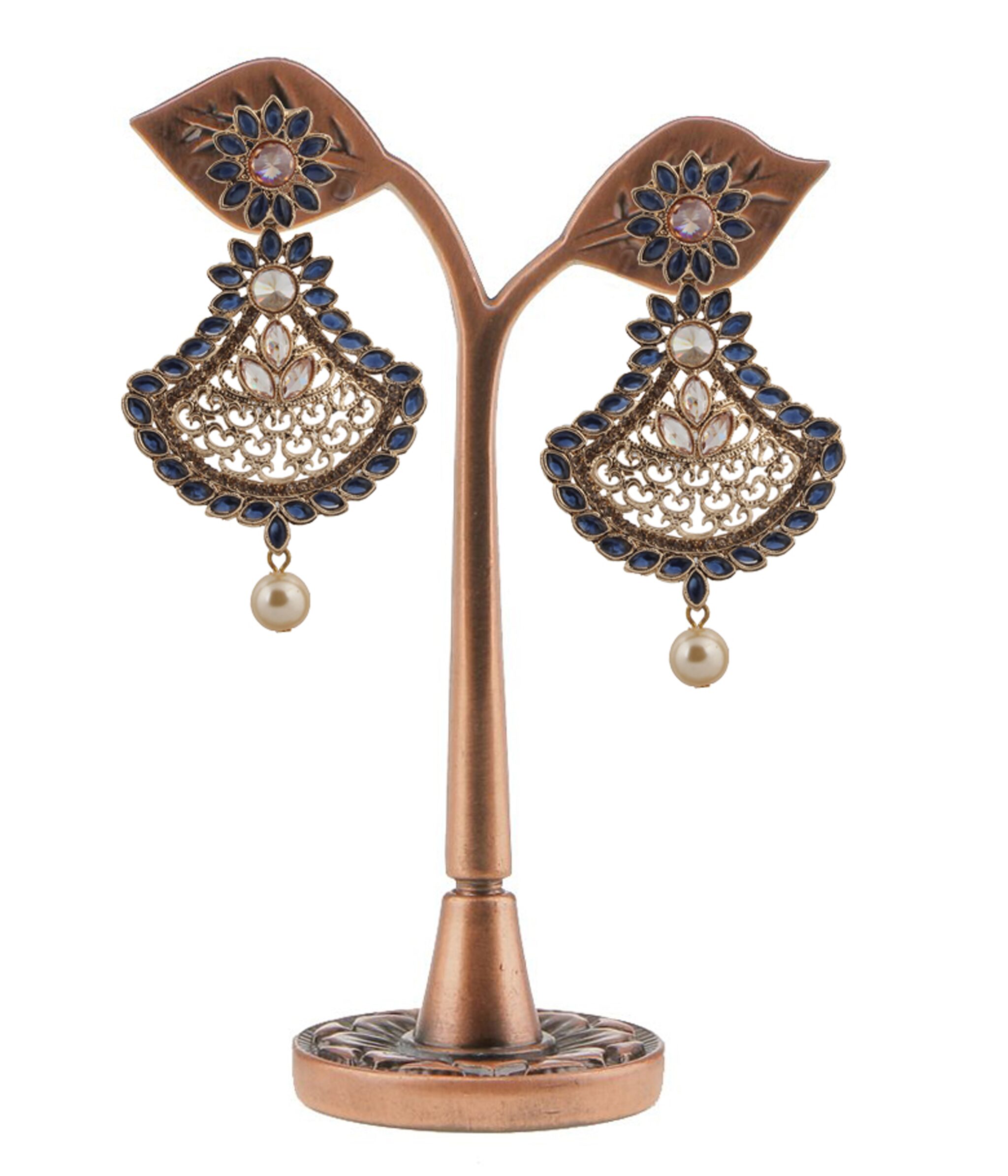 

Piah Fashion Fabulous Pear Shape Gold Plated Dangle Earring For Women Zinc Dangle Earring