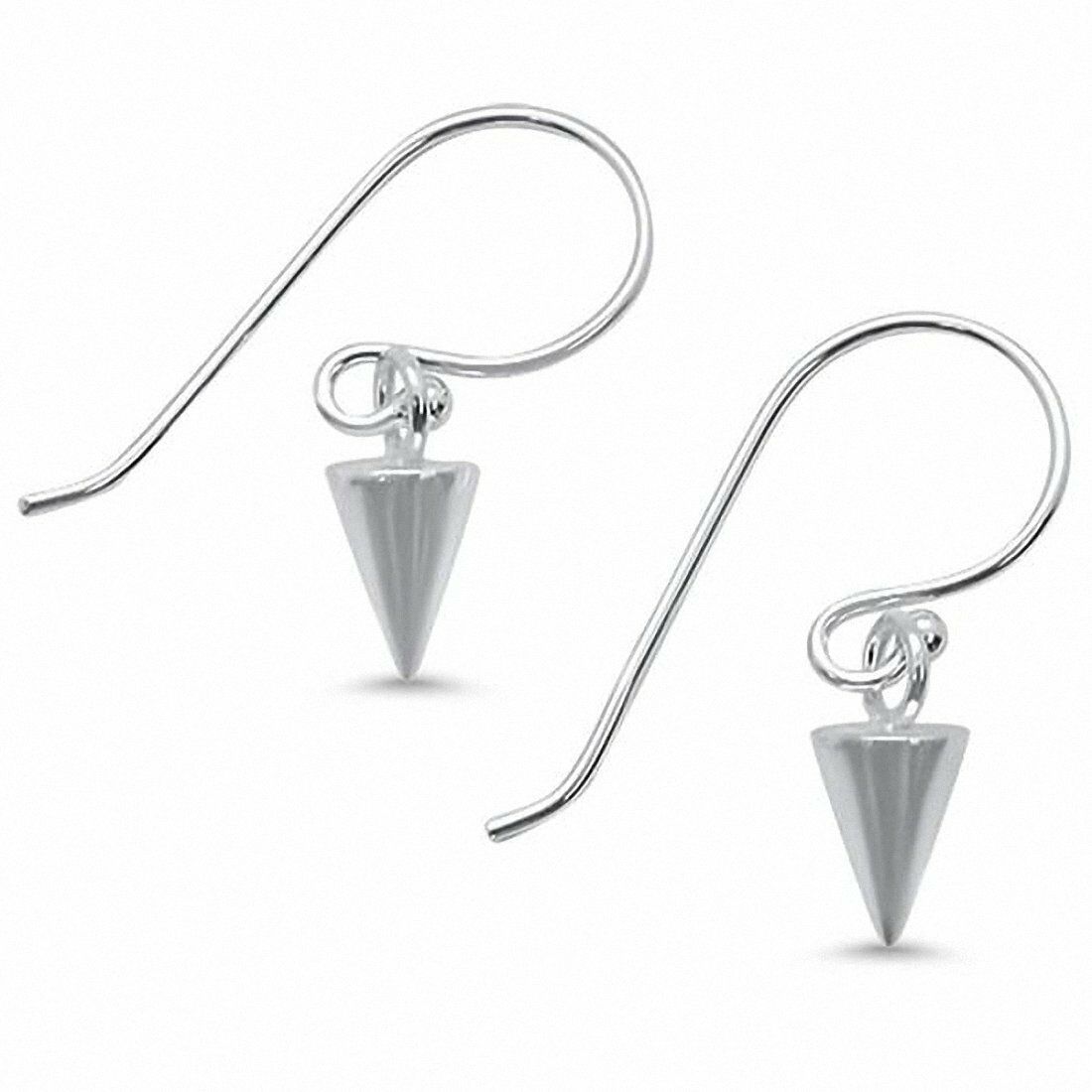 

Plain Spike Earrings 925 Sterling Silver Choose Color